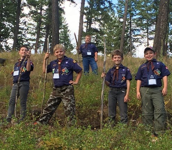Adult 2nd Place: Rachel Rubio. Billings' Pack 44 Webelos were ready for adventure at Grizzly Base Camp 2015 - Aiden K., Josiah Y., Trent A., Dominic R., Matthias B.)